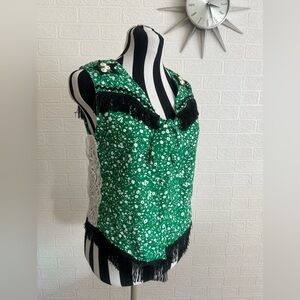Western Inspired Rockabilly Top Semi Handmade Costume Ladies S